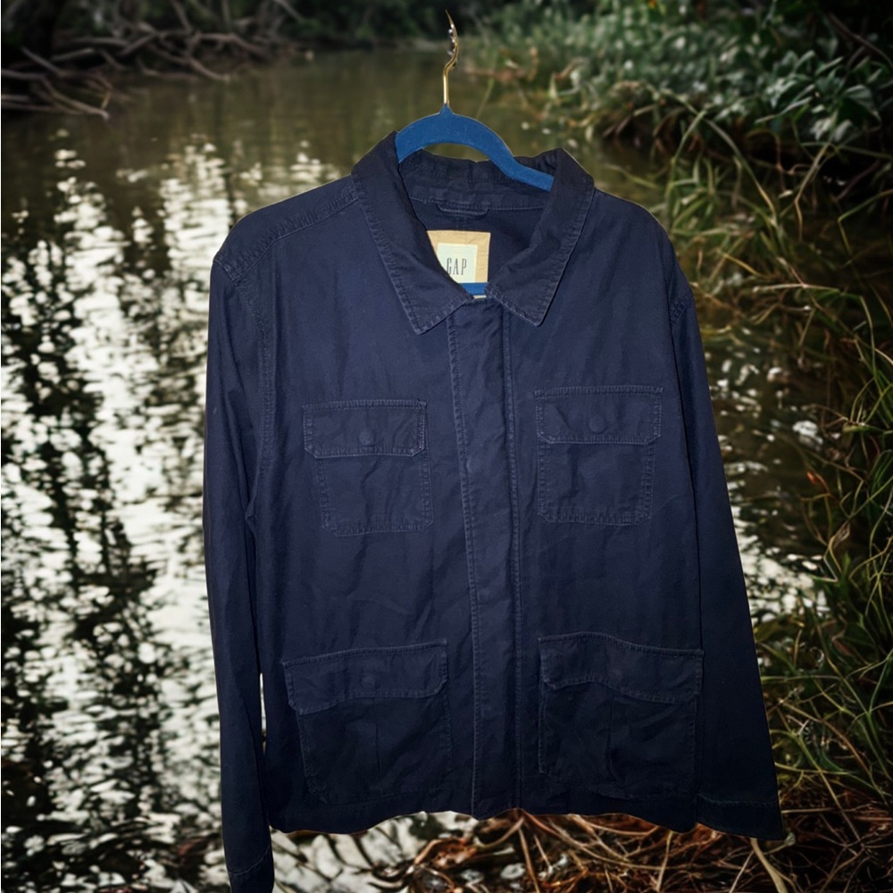 GAP Men's Dark Blue Military Jacket